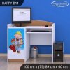 Psací stůl Happy B11 - bořek stavitel (Barva bílá)