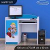 Psací stůl Happy B11 - bořek stavitel (Barva bílá)