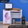 Psací stůl Happy B11 - jednorožec (Barva bílá)