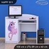 Psací stůl Happy B11 - jednorožec (Barva bílá)
