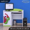 Psací stůl Happy B11 -  barevný želvík (Barva bílá)