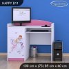 Psací stůl Happy B11 -  princ na bílém koni (Barva bílá)