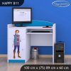 Psací stůl Happy B11 -  princ a princezna (Barva bílá)