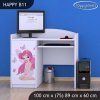 Psací stůl Happy B11 -  víla s motýlkami (Barva bílá)