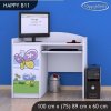 Psací stůl Happy B11 - motýl s květinou (Barva bílá)
