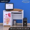 Psací stůl Happy B11 - medvídek s balónky (Barva bílá)