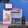 Psací stůl Happy B11 - medvídek s mašlí (Barva bílá)