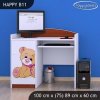 Psací stůl Happy B11 - medvídek s mašlí (Barva bílá)