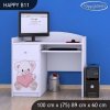 Psací stůl Happy B11 - medvídek se srdcem (Barva bílá)