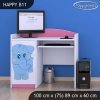 Psací stůl Happy B11 - modrý slon (Barva bílá)
