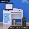 Psací stůl Happy B11 - modrý slon (Barva bílá)