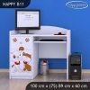 Psací stůl Happy B11 - pejsek a kočička (Barva bílá)