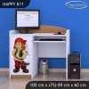 Psací stůl Happy B11 - pirát (Barva bílá)