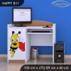 Psací stůl Happy B11 - včelka se srdcem (Barva bílá)