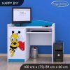 Psací stůl Happy B11 - včelka se srdcem (Barva bílá)