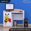 Psací stůl Happy B11 - včelka se srdcem (Barva bílá)