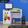 Psací stůl Happy B11 - včelka se srdcem (Barva bílá)
