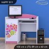 Psací stůl Happy B11 - srdce z květů (Barva bílá)