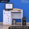 Psací stůl Happy B11 - sloník (Barva bílá)