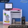 Psací stůl Happy B11 - slon s balónkem (Barva bílá)