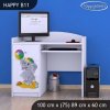 Psací stůl Happy B11 - slon s balónkem (Barva bílá)