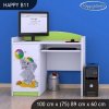 Psací stůl Happy B11 - slon s balónkem (Barva bílá)