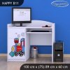 Psací stůl Happy B11 -  super lokomotiva (Barva bílá)