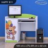 Psací stůl Happy B11 - šťastný medvídek (Barva bílá)