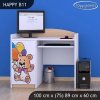 Psací stůl Happy B11 - šťastný medvídek (Barva bílá)
