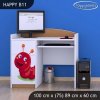 Psací stůl Happy B11 - veselá housenka (Barva bílá)