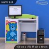 Psací stůl Happy B11 - veselý medvídek (Barva bílá)