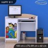 Psací stůl Happy B11 - ZOO (Barva bílá)