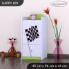 Komoda Happy K01 - auto s vlajkou (Barva bílá)