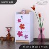 Komoda Happy K01 - delfín (Barva bílá)
