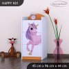 Komoda Happy K01 - jednorožec (Barva bílá)
