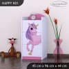 Komoda Happy K01 - jednorožec (Barva bílá)