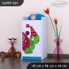Komoda Happy K01 - barevný želvík (Barva bílá)