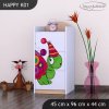 Komoda Happy K01 - barevný želvík (Barva bílá)