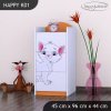Komoda Happy K01 - bílá kočička (Barva bílá)