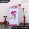 Komoda Happy K01 - pejsek a srdce (Barva bílá)