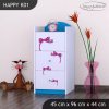 Komoda Happy K01 - medvídek s mašlí (Barva bílá)