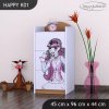 Komoda Happy K01 - monster toralei (Barva bílá)
