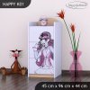 Komoda Happy K01 - monster toralei (Barva bílá)