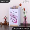 Komoda Happy K01 - motýlek (Barva bílá)