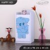 Komoda Happy K01 - modrý slon (Barva bílá)