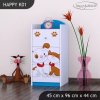 Komoda Happy K01 - pejsek a kočička (Barva bílá)