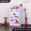 Komoda Happy K01 - pejsek a kočička (Barva bílá)