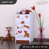 Komoda Happy K01 - pejsek a kočička (Barva bílá)