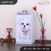 Komoda Happy K01 - pejsek s mašlí (Barva bílá)
