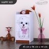 Komoda Happy K01 - pejsek s mašlí (Barva bílá)